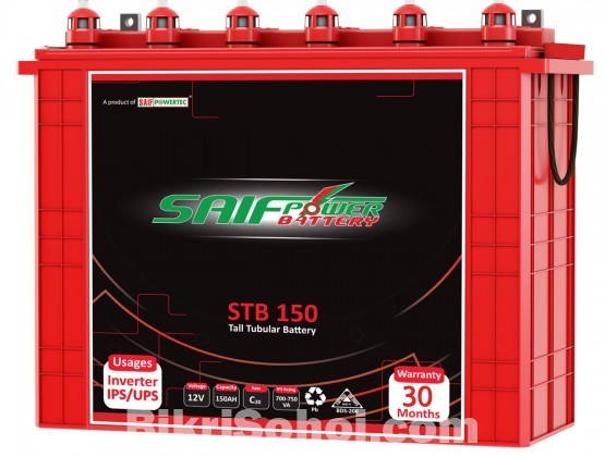 Saif Power Tall Tubular Battery 150AH